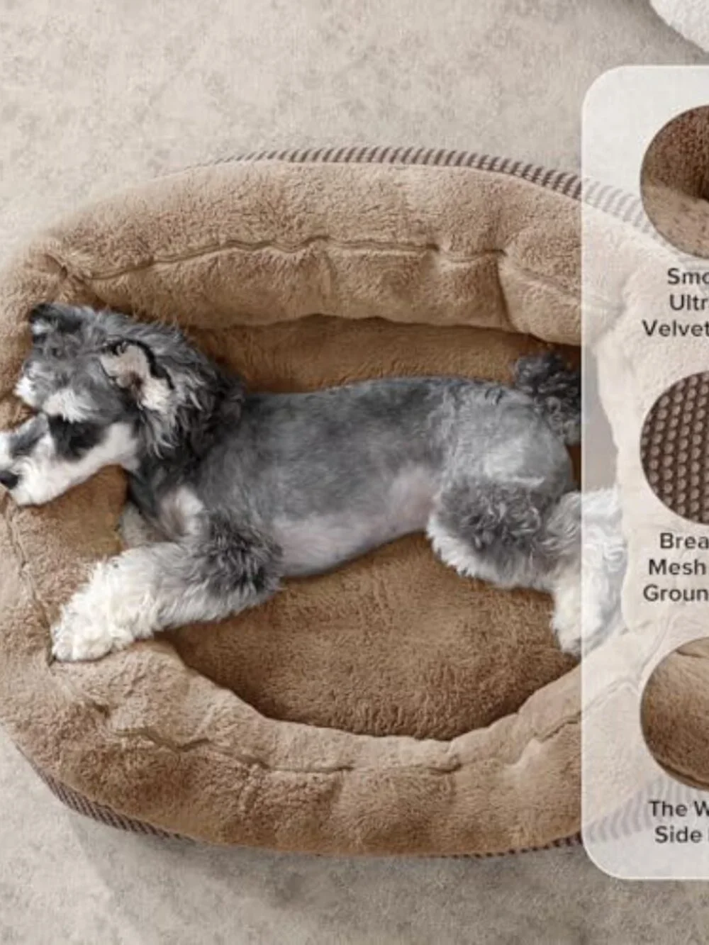 New Dog Bed Medium Size, Orthopedic Warming Soft Calming Sleeping Durable
